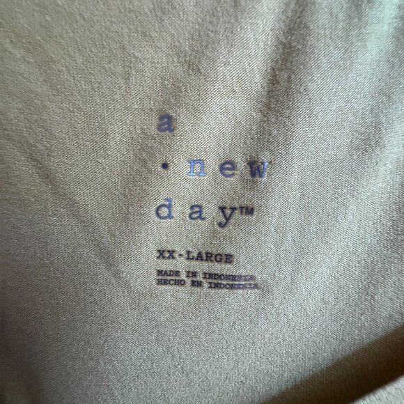 A New Day Women's XXL Summer Wheat Yellow Balloon Sleeve Square Neck Top NWT - Picture 6 of 8